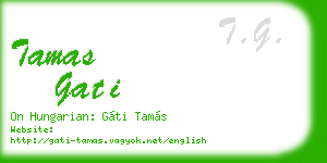 tamas gati business card