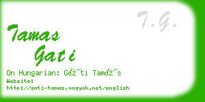 tamas gati business card